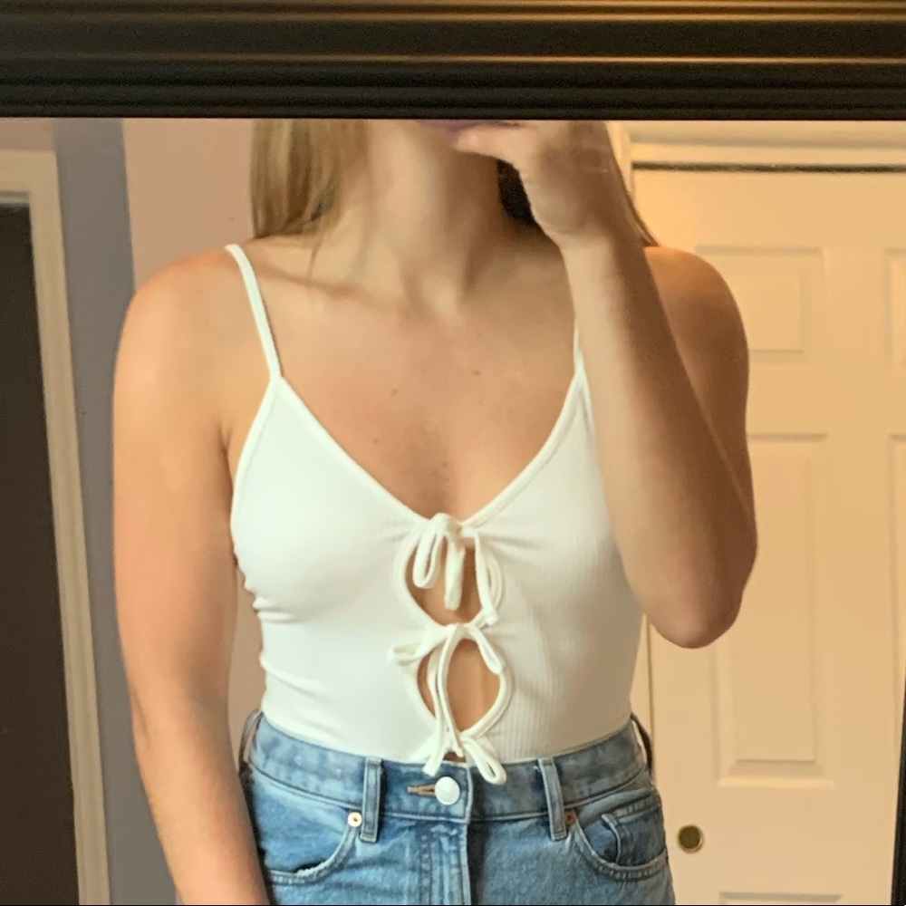 Urban Outfitters Cutout Bow Bodysuit